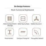 2x bedside table set wooden drawer natural white wood grain furniture V360-ZC-FNBT0049-WTBG-1D-47X2