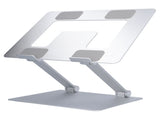 Laptop Stand Collapsible Aluminium Alloy Computer Riser Stand Silver Notebook Support Cooling Holder V1294-YM0714-3113210243211