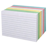 Ruled Index Cards 5.98 x 4.02 Inches 300 Count, Multicolor Lined Note Cards, Thick Blank Flash Cards V1366-AZ2-W-21385