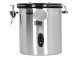 Coffee Beans Canister with Exhaust Valve Stainless Steel Storage Sealing Container with SpoonSilver V1294-YM0901-3118210141912