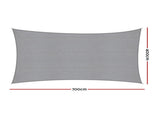 Instahut Sun Shade Sail Shadecloth Canopy Rectangle 280gsm 4x7m SAIL-DL-H-4X7-C-GR