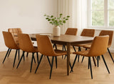 Levede 8x Dining Chairs Kitchen Chair CH1057-PU-4-BRX2