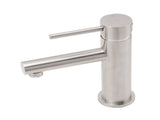 Brushed Nickel Basic Round Bathroom Basin Mixer Laundry Vanity Sink Faucet Tap V1233-KPL101N