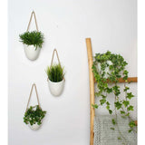 Set of 3 white ceramic wall pots - Fei Yu V1237-ZY-203-2760
