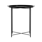 Gardeon Coffee Side Table Steel Outdoor Furniture Indoor Desk Patio Garden ODF-TB-ST606-BK