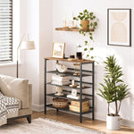 5-Tier Shoe Rack, Industrial Shoe Organizer Storage Bench V178-83157