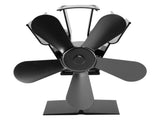 Wood Stove Fan 5 Blades Fireplace Fan Heat Powered Stove Fan for Wood Burning Stove Pellet Log V1294-YM0706-3114230123111