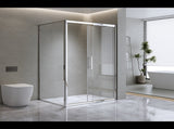 150mm Adjustable Single Door Corner Sliding Glass Shower Screen in Chrome V63-846691