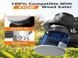 17 PCS Weed Wacker String and 4 Pack AC14HCA Replacement Spool Cap Compatible with Ryobi One Plus V1258-DP02-C-876