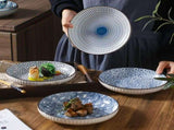 Ceramic Dinner Plates Set Of Plates Styles Dining Tableware High-Quality - Indigo - Size Pack of V1106-122-966992-IND-PACKOF4PIECES