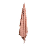 J Elliot Home Zen Luxury Fringe Throw 130 x 160cm Clay Pink V442-IDC-THROW-ZEN-CLAYPINK-RE