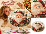 Pearl Santa Christmas Santa Pearl DIY Art Kit Easy Beaded Embroidery Craft Set with Frame for V1369-AZ3-W-17985