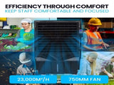 POLYCOOL 130L 750W Evaporative Air Cooler, Commercial Industrial Grade, Remote Control, Purifier, V219-COLCECPY13KA