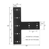 14" x 10" T Shape Steel Flat Bracket with Powder Coating as Mending Plate, Joining Brackets, V1192-AZ-W-5020