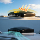 12V Caravan Roof Vent with LED Light & Reversible Airflow Waterproof Rain-Proof Hatch Exhaust V1181-AT012