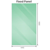 90cm Frameless Diamond Shower Screen Chrome U-Brackets with Durable Brass Hinges V63-932151
