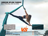 Aerial Silk & Yoga Swing, 8 m Length, Aerial Yoga Hammock Kit with 100gsm Nylon Fabric, Full Rigging V952-DCK822X28MML05J02V0