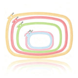 5-Pack Rectangle Embroidery Hoops Set,Abs Plastic Cross Stitch Hoops for Sewing,Needlework and Diy V1369-AZ3-W-17951