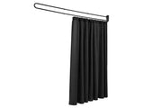 Artiss Room Divider Wall Mounted Hanging Curtain Partition Screen Black 200x220cm RD-D-200M-BK