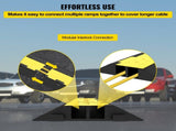 Cable Protector Ramp, 5 Packs 2 Channels Speed Bump Hump, Rubber Modular Speed Bump Rated 11000 LBS V952-DLBHQXSLX5PCSZUIBV0