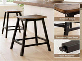 Artiss Bar Stools Set of 2 Kitchen Counter Stools Wooden Industrial Rustic Brown FUR-S-BAR-CHR-01-BRX2