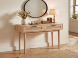 Artiss Console Table 2 Rattan Drawers FURNI-E-RAT-TAB90-WD
