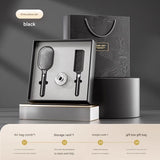 Black 3-Piece Gift Box Set Premium ABS Hair Care Gift Set with Cushion Paddle Brush, Detangling V888-ELOSUNG50826