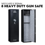 8 Gun Safe Firearm Rifle Storage Lock box Steel Cabinet Heavy Duty Locker CAT A+B V379-GUNSAFE0080003