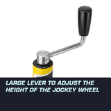 T-REX Heavy Duty 12V 350W Motorised Jockey Wheel, 2270kg Rated Electric Powered Mover for Caravan V219-ATOJKYTRXAXX2