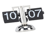 Flip Clock Large Number Battery Powered 304 Stainless Steel Tabletop Retro Flip Clock for Home V1294-YM0710-3115230112012