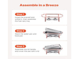 Chafing Dish Buffet Set, 8 Qt 2 Pack, Stainless Steel Chafer with 2 Full Size Pans, Rectangle V952-ZFXBXGSTGK2JJ8OR8V0
