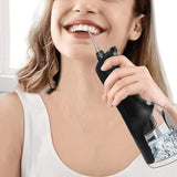 Cordless Water Flosser Teeth Cleaner 300ML Dental Flosser with 4 Jet Tips -Black V1263-JX-7469-1