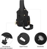 Men's Tactical Crossbody Bag 900D Nylon Chest Bag with USB Port and MOLLE for Outdoor Hiking, 16 x V1237-ZY-917-311