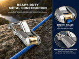 Rope Tightener & Guyline Tensioner - Heavy Duty Retractable Paracord with Alloy Carabiner V1366-AZ2-W-14242