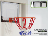 Indoor Mini Basketball Hoop Set Door Mounted Backboard Kit with Ring & Ball V63-954191