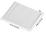 2Pcs Fireplace Mesh Screen Curtains Black Metal Panels with Handles for Hearth V1192-AZ-W-30717