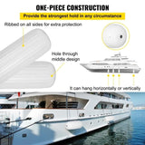 4 Ribbed Boat Fender 10" x 28" White Center Hole Bumper Mooring Protection V952-DNB10X28YCTWBS001V0