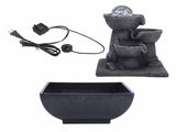 LED Illuminated Tabletop Waterfall Flowing Water Fountains with Ball for Home Office Feng Shui V1294-YM0901-3111200179312