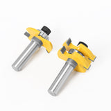 8mm Shank T-Slot Milling Cutter Set, 2Pcs 3-Flute Woodworking Tools V1188-CE-Y721-02854