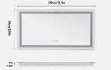 Interior Ave - 100 x 60cm Rectangle Frameless LED Bathroom Mirror V355-IA-RWM-10060