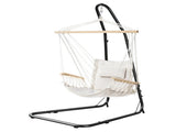 Gardeon Hammock Chair with Heavy Duty Steel Stand HM-CHAIR-ARM-CREAM-A