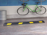 180cm Heavy Duty Rubber Curb Parking Guide Wheel Driveway Stopper Reflective Yellow V63-826011