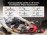 Drain Cleaner 15m x 13mm, Auto Feed Sewer Snake Auger on Wheels, Portable Drain Cleaning V952-ZDJJKLSGDSTJZCTMF002V3