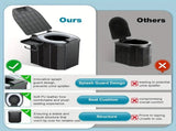 Portable folding toilets with PU seat cushions and portable toilets with covers, suitable for RVS, V1105-YACS-001