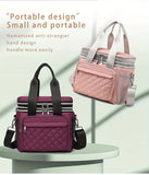 purple Large Capacity Travel Bag / Lunch Bag. Expandable 5cm, Multi-Compartment Storage, V1232-WCB003