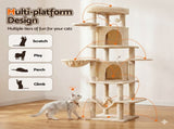 i.Pet Cat Tree Tower 167cm Large Scratching Post Furniture Scratcher House Beige PET-CAT-L167-BG