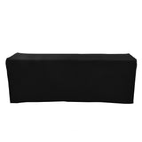 Table Cover Rectangular Wrinkle Resistant Washable Universal Black Stretch Tablecloth for Wedding V1294-YM0523-3118220027813