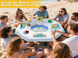 PVC Inflatable Pool Game Table Floating Entertainment Station for Swimming Pool Water Party Summer V1192-AZ-W-33988