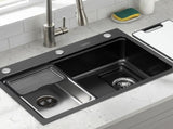 Cefito Kitchen Sink 304 Stainless Steel Bar Sink Millet Grain Water Basin Sink SINK-RG-6845T-BK
