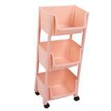 Compact Rolling Storage Organizer Large Capacity Mobile Utility Cart Movable Storage Book Shelf with V1294-YM0901-3116230010912